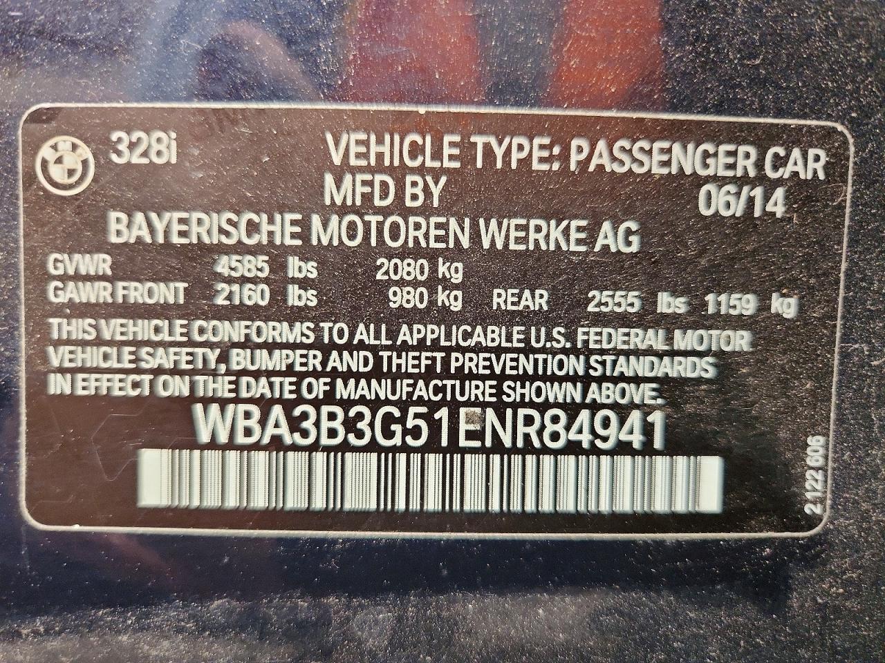 2014 BMW 3 SERIES — фото 12