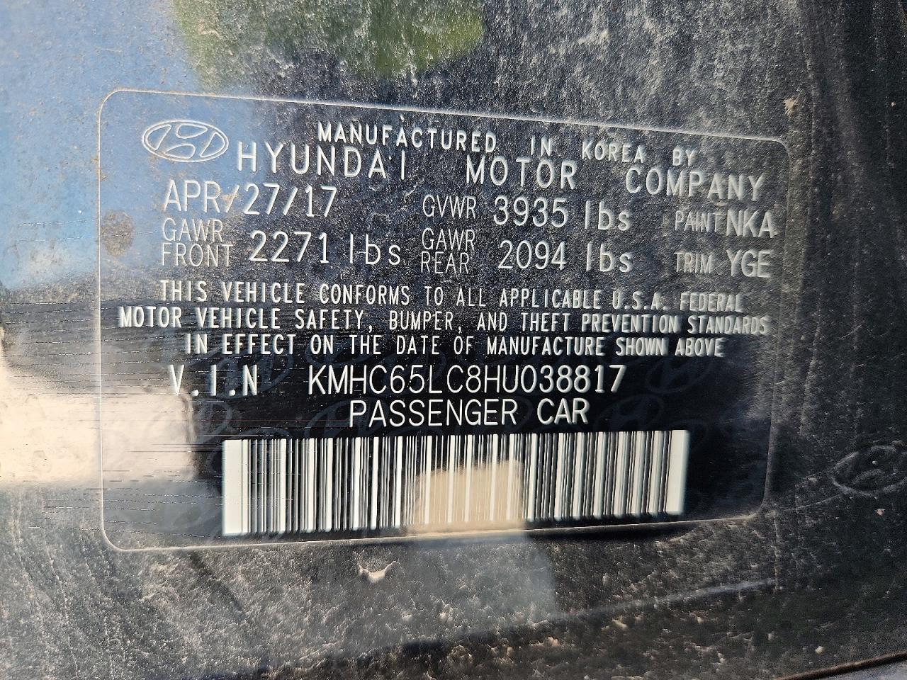 2017 HYUNDAI IONIQ — фото 12