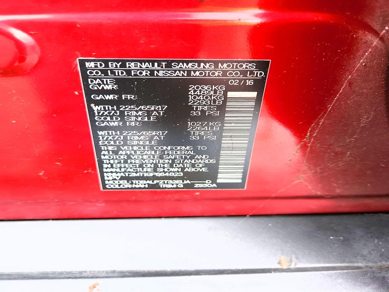 2016 NISSAN ROGUE — фото 13