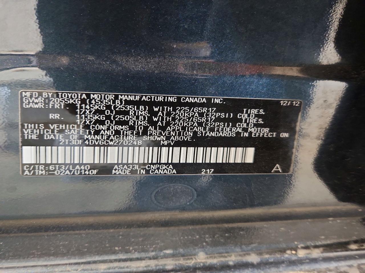 2012 TOYOTA RAV4 — фото 13
