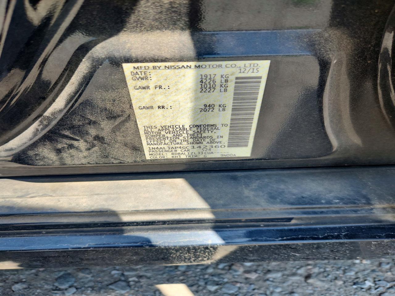 2016 NISSAN ALTIMA — фото 12