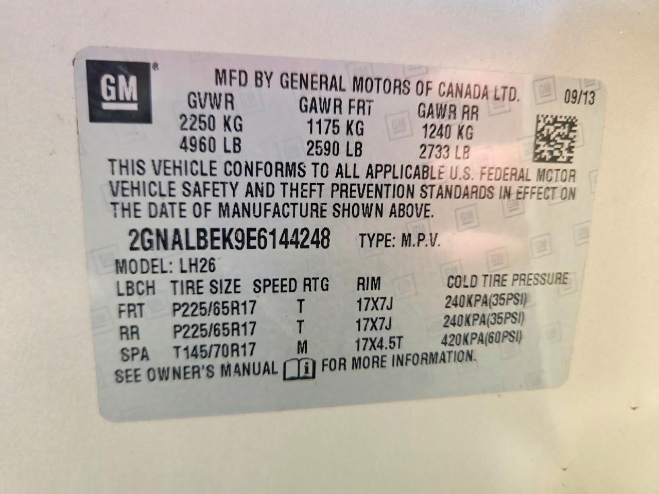 2014 CHEVROLET EQUINOX — фото 13