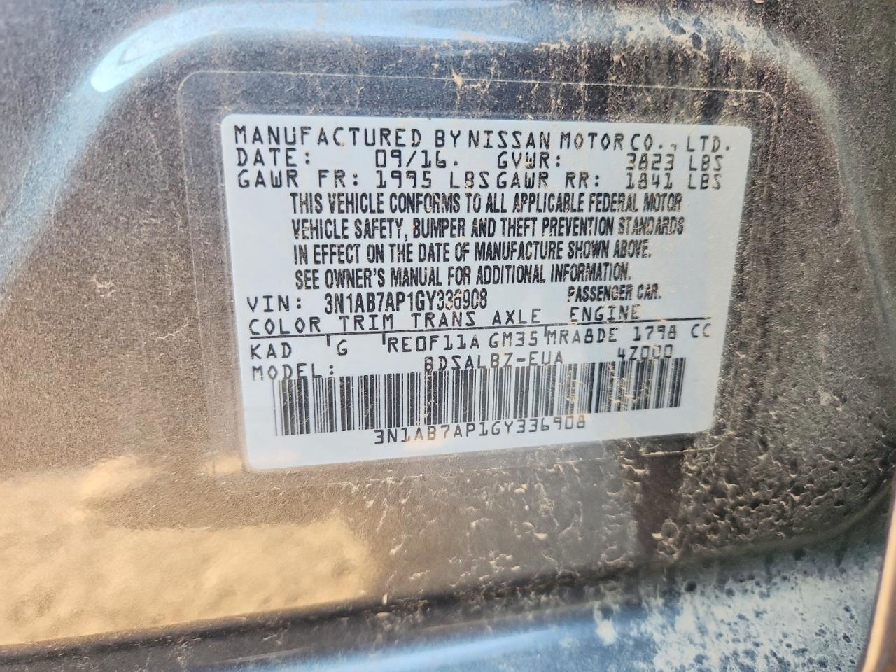 2016 NISSAN SENTRA — фото 12
