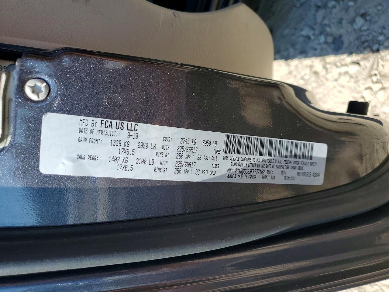 2019 DODGE GRAND CARAVAN — фото 13