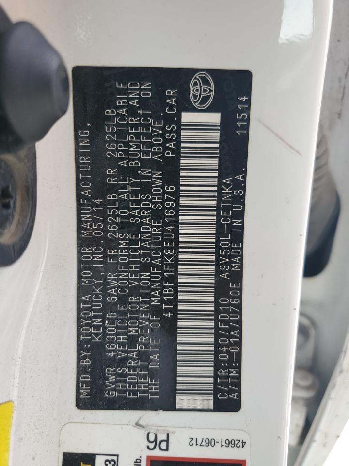 2014 TOYOTA CAMRY — фото 12