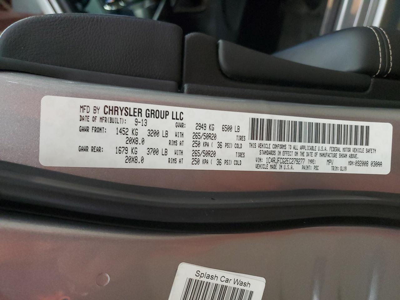 2014 JEEP GRAND CHEROKEE — фото 13