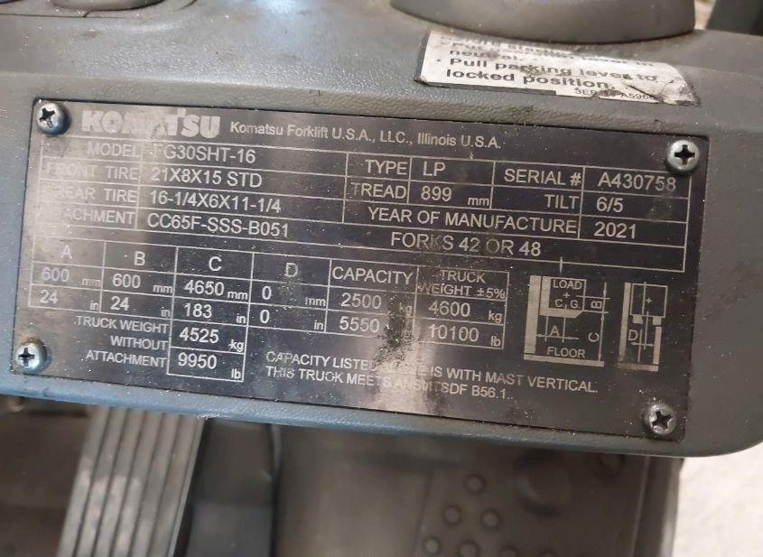 Komatsu *Rb - Fg30Sht-16