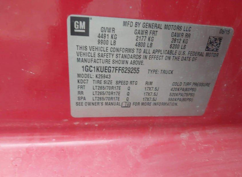 Chevrolet Silverado 2500Hd Built After Aug 14