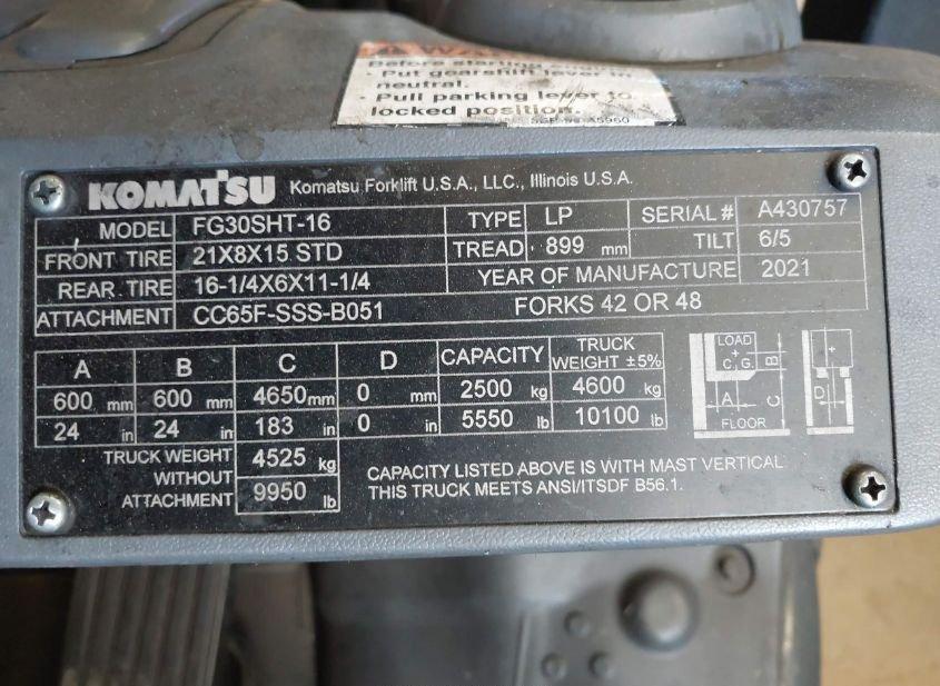 Komatsu *Rb- Fg30Sht-16