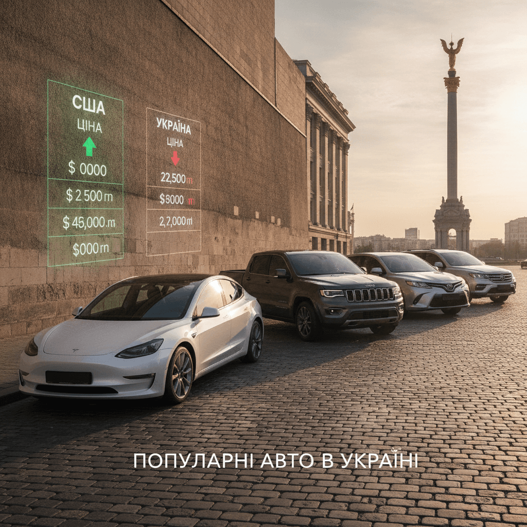 Популярні авто в Україні, які вигідніше купувати в США